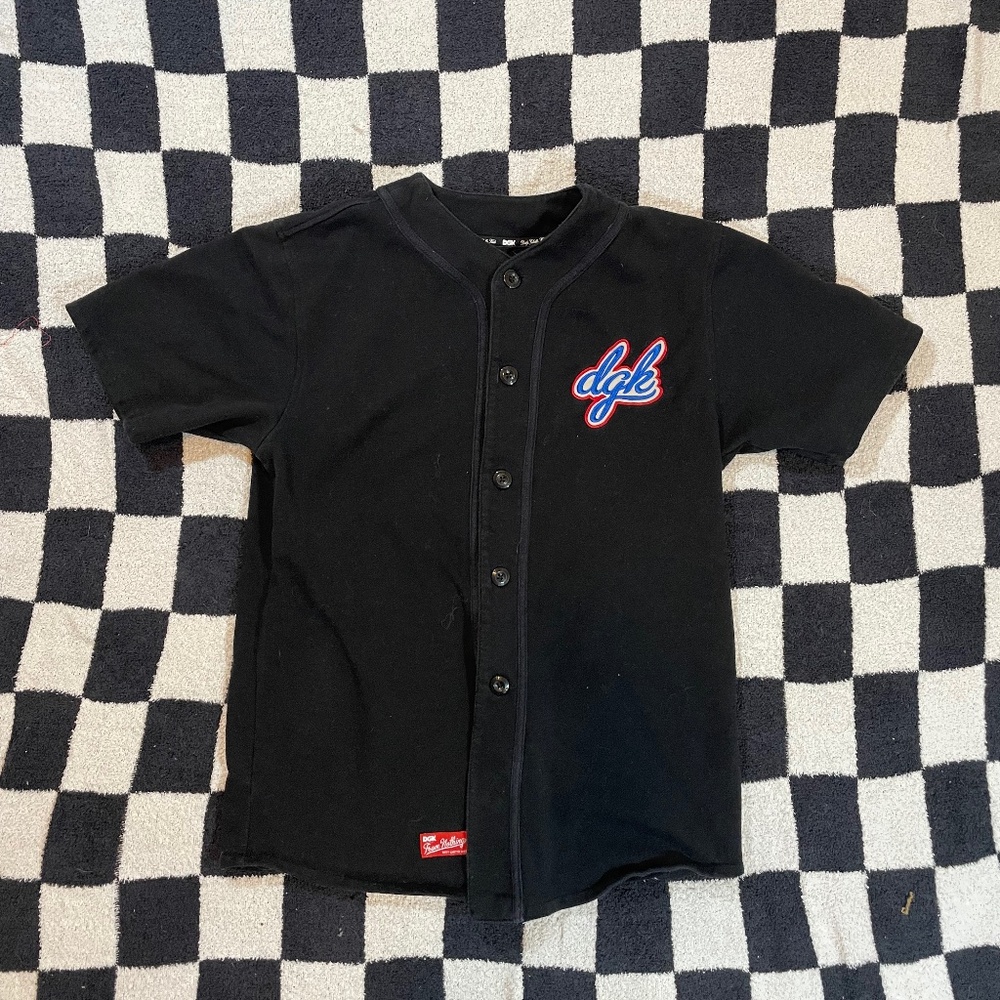 dgk dirty ghetto kids baseball style jersey embroidered size medium